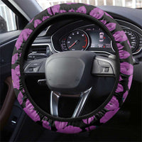 ANZAC Day Remembrance Steering Wheel Cover Purple Poppy We Will Remember Them