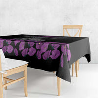 ANZAC Day Remembrance Tablecloth Purple Poppy We Will Remember Them