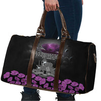 ANZAC Day Remembrance Travel Bag Purple Poppy We Will Remember Them