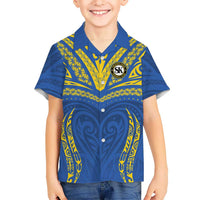Custom Oceania Football Solomon Kings Family Matching Puletasi and Hawaiian Shirt Polynesian Tribal Pattern