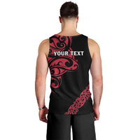 All Black Maori Tribal Tattoo Personalised Men Tank Top Classic Red Polynesian Style LT9 - Polynesian Pride