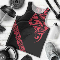 All Black Maori Tribal Tattoo Personalised Men Tank Top Classic Red Polynesian Style LT9 - Polynesian Pride