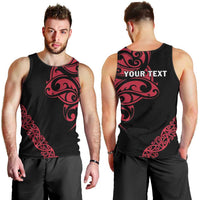 All Black Maori Tribal Tattoo Personalised Men Tank Top Classic Red Polynesian Style LT9 - Polynesian Pride