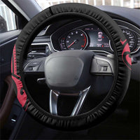 All Black Maori Tribal Tattoo Steering Wheel Cover Classic Red Polynesian Style LT9 - Polynesian Pride