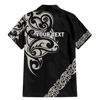 All Black Maori Tribal Tattoo Personalised Family Matching Mermaid Dress and Hawaiian Shirt Stone Gray Polynesian Style - Polynesian Pride