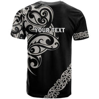 All Black Maori Tribal Tattoo Personalised T Shirt Stone Gray Polynesian Style - Polynesian Pride