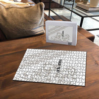 All White Maori Tribal Tattoo Personalised Puzzle Stone Gray Polynesian Style - Polynesian Pride