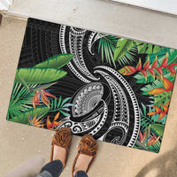 Polynesian Pacific Rugby Tribal Rubber Doormat Tropical Vibe