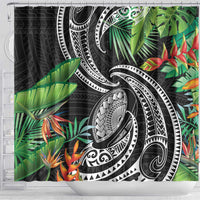 Polynesian Pacific Rugby Tribal Shower Curtain Tropical Vibe