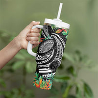 Polynesian Pacific Rugby Tribal Tumbler With Handle Tropical Vibe