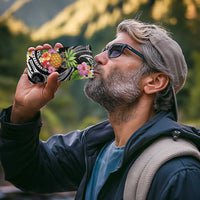 Hau'oli Makahiki Hou 4 in 1 Can Cooler Tumbler Aloha Pineapple Tropical Vibe