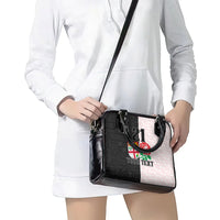 Custom Fiji England Rugby Shoulder Handbag Tapa Pattern and Rose Flower World Cup 2023 LT9 - Polynesian Pride