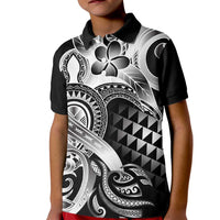 Aloha Black Tribal Honu Tattoo Kid Polo Shirt