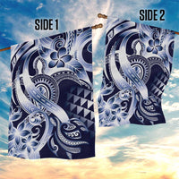 Aloha Blue Tribal Honu Tattoo Garden Flag