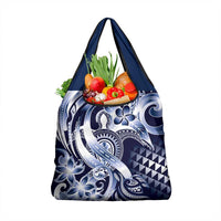 Aloha Blue Tribal Honu Tattoo Grocery Bag