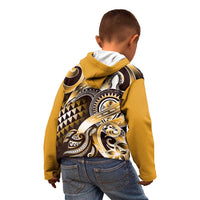 Aloha Gold Tribal Honu Tattoo Kid Hoodie
