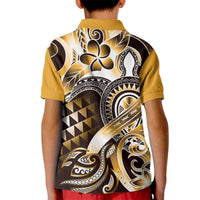 Aloha Gold Tribal Honu Tattoo Kid Polo Shirt