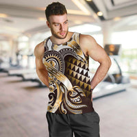 Aloha Gold Tribal Honu Tattoo Men Tank Top