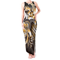 Aloha Gold Tribal Honu Tattoo Tank Maxi Dress