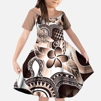 Aloha Mocha Mousse Tribal Honu Tattoo Family Matching Tank Maxi Dress and Hawaiian Shirt