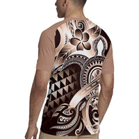 Aloha Mocha Mousse Tribal Honu Tattoo Rugby Jersey