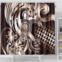 Aloha Mocha Mousse Tribal Honu Tattoo Shower Curtain
