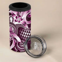Aloha Pink Tribal Honu Tattoo 4 in 1 Can Cooler Tumbler