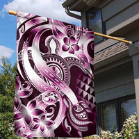 Aloha Pink Tribal Honu Tattoo Garden Flag