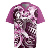 Aloha Pink Tribal Honu Tattoo Rugby Jersey