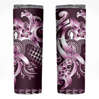 Aloha Pink Tribal Honu Tattoo Skinny Tumbler