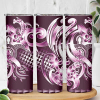 Aloha Pink Tribal Honu Tattoo Skinny Tumbler