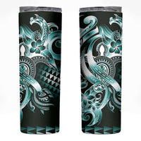 Aloha Turquoise Tribal Honu Tattoo Skinny Tumbler