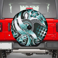 Aloha Turquoise Tribal Honu Tattoo Spare Tire Cover