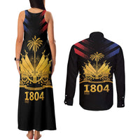 Haiti Independence Day Couples Matching Tank Maxi Dress and Long Sleeve Button Shirt The First Black Republic Since 1804