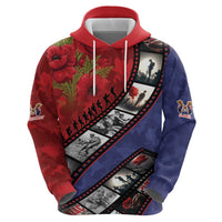 Personalised ANZAC Spirit 1915-2026 Filmstrip Tribute Hoodie Lest We Forget 25 April LT9 - Polynesian Pride