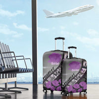 Personalised Remembering ANZAC Lest We Forget Luggage Cover Vintage Film Frame Memorial Purple Poppy LT9 - Polynesian Pride