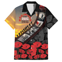 Personalised Remembering ANZAC Lest We Forget Hawaiian Shirt Vintage Film Frame Memorial Red Poppy