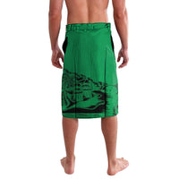 Hapi 44th Indipendens Dei Vanuatu Lavalava Yumi 1980 with Vanuatuan Beach Landscape