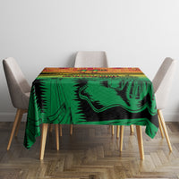 Hapi 44th Indipendens Dei Vanuatu Tablecloth Yumi 1980 with Vanuatuan Beach Landscape