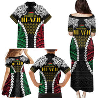 Halo Vanuatu Pride Family Matching Puletasi and Hawaiian Shirt Vanuatuan Sand Drawing Pattern