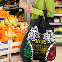 Halo Vanuatu Pride Grocery Bag Vanuatuan Sand Drawing Pattern
