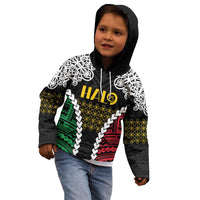 Halo Vanuatu Pride Kid Hoodie Vanuatuan Sand Drawing Pattern