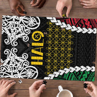 Halo Vanuatu Pride Puzzle Vanuatuan Sand Drawing Pattern - Polynesian Pride