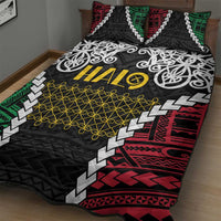 Halo Vanuatu Pride Quilt Bed Set Vanuatuan Sand Drawing Pattern