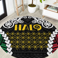 Halo Vanuatu Pride Round Carpet Vanuatuan Sand Drawing Pattern