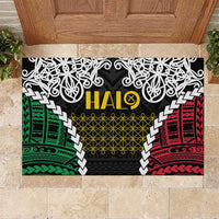 Halo Vanuatu Pride Rubber Doormat Vanuatuan Sand Drawing Pattern