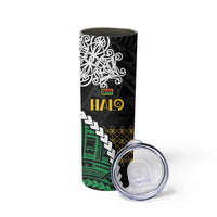 Halo Vanuatu Pride Skinny Tumbler Vanuatuan Sand Drawing Pattern