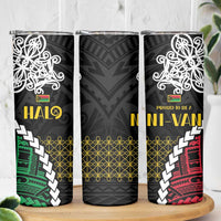 Halo Vanuatu Pride Skinny Tumbler Vanuatuan Sand Drawing Pattern