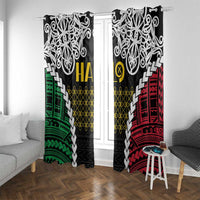 Halo Vanuatu Pride Window Curtain Vanuatuan Sand Drawing Pattern