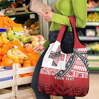 Malo e lelei Tonga Grocery Bag Ngatu Tokelau Feletoa Fata Traditional Polynesian Pattern